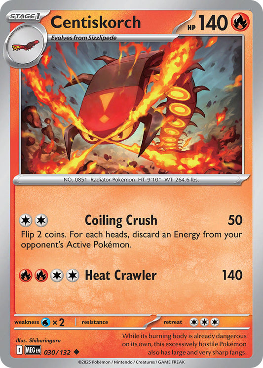 030/132 Centiskorch - MEGA EVOLUTION: BASE SET - Pokemon Single Card