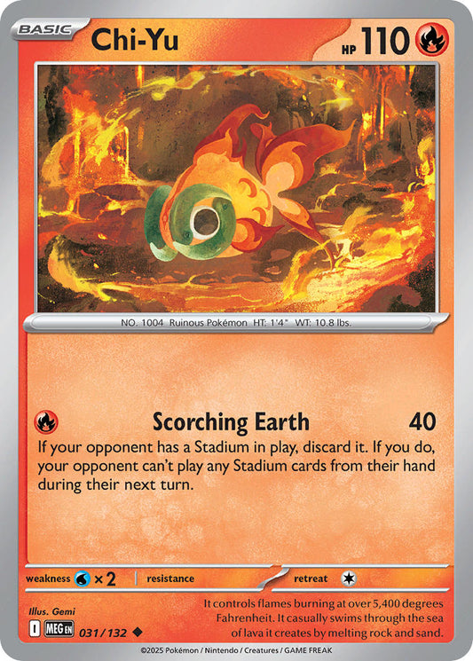 031/132 Chi-yu - MEGA EVOLUTION: BASE SET - Pokemon Single Card