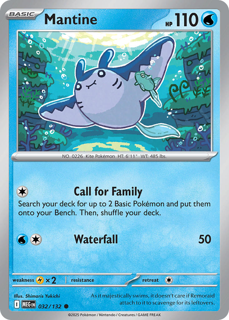 032/132 Mantine - MEGA EVOLUTION: BASE SET - Pokemon Single Card