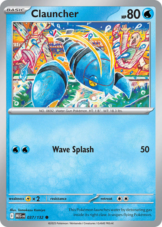 037/132 Clauncher - MEGA EVOLUTION: BASE SET - Pokemon Single Card