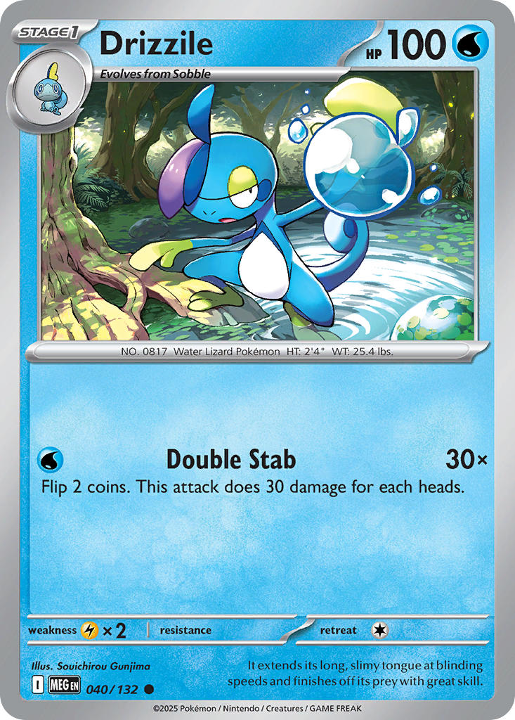 040/132 Drizzile - MEGA EVOLUTION: BASE SET - Pokemon Single Card