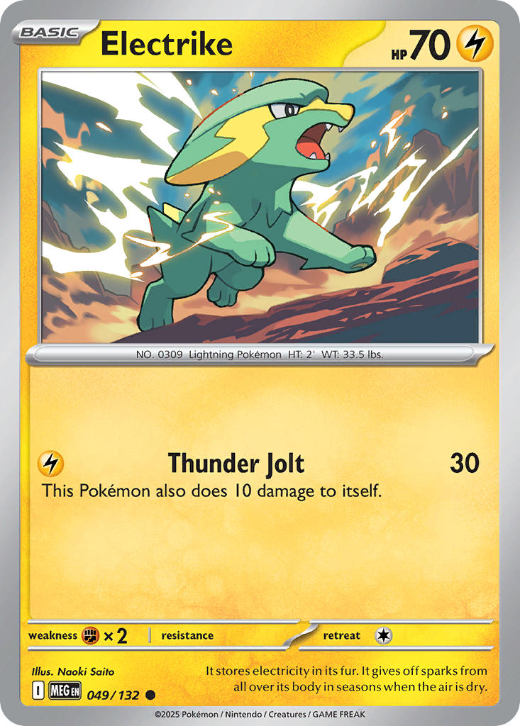 049/132 Electrike - MEGA EVOLUTION: BASE SET - Pokemon Single Card