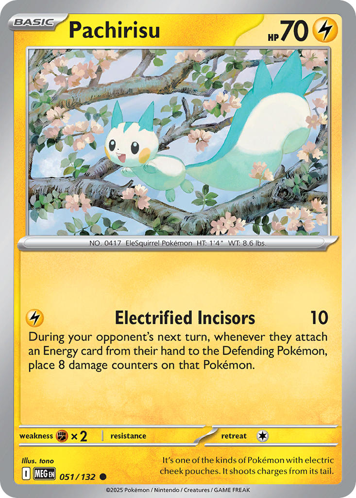 051/132 Pachirisu - MEGA EVOLUTION: BASE SET - Pokemon Single Card