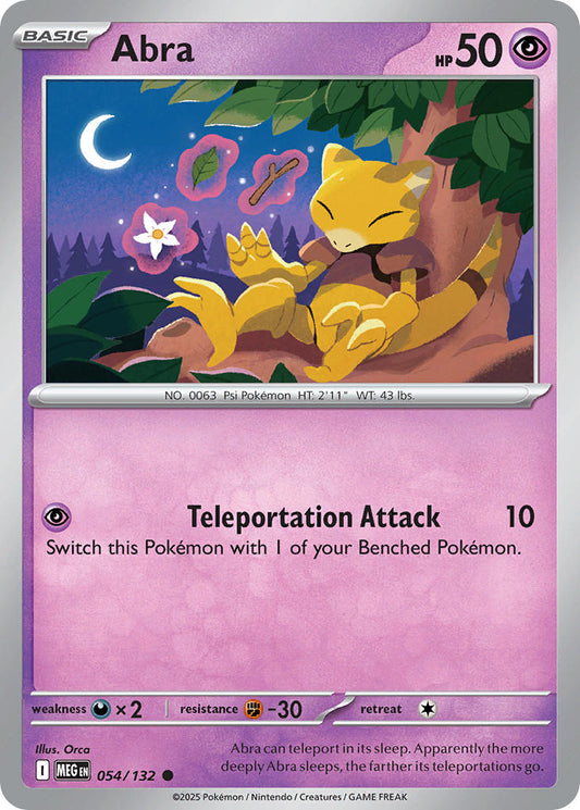054/132 Abra - MEGA EVOLUTION: BASE SET - Pokemon Single Card
