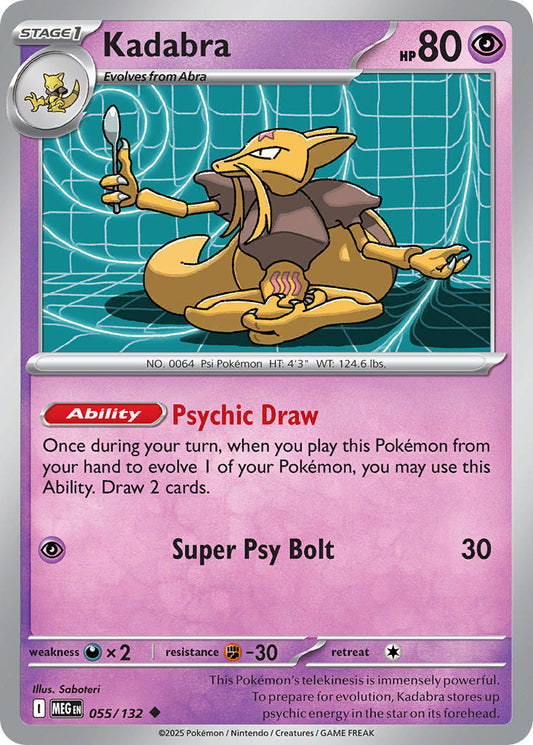 055/132 Kadabra - MEGA EVOLUTION: BASE SET - Pokemon Single Card