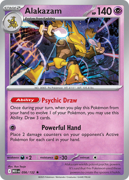 056/132 Alakazam - MEGA EVOLUTION: BASE SET - Pokemon Single Card