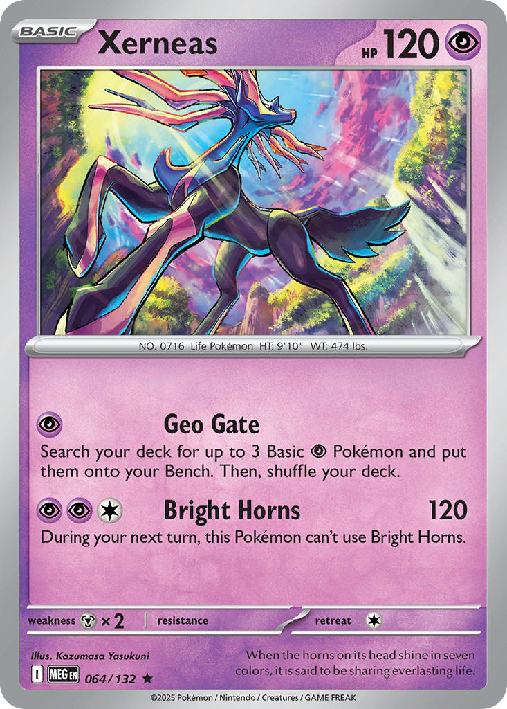 064/132 Xerneas - MEGA EVOLUTION: BASE SET - Pokemon Single Card