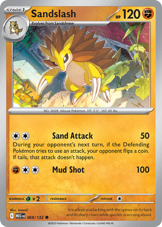 069/132 Sandslash - MEGA EVOLUTION: BASE SET - Pokemon Single Card