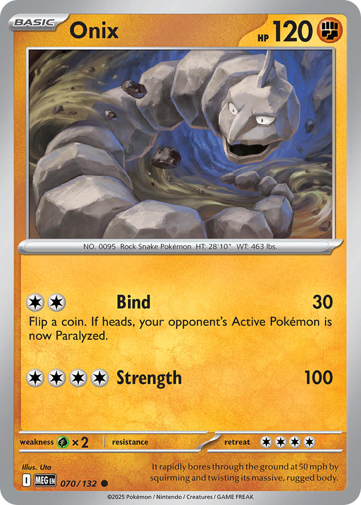 070/132 Onix - MEGA EVOLUTION: BASE SET - Pokemon Single Card