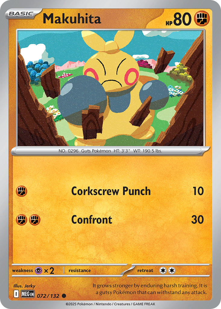 072/132 Makuhita - MEGA EVOLUTION: BASE SET - Pokemon Single Card