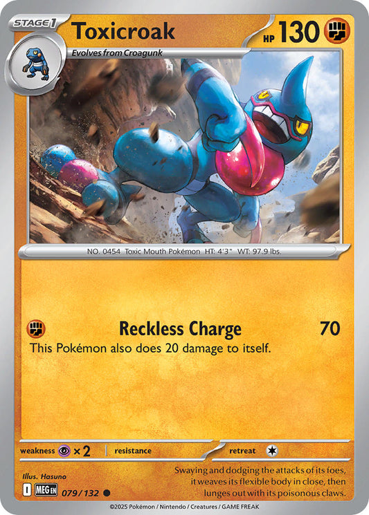 079/132 Toxicroak - MEGA EVOLUTION: BASE SET - Pokemon Single Card