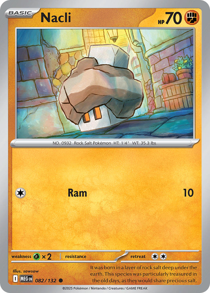 082/132 Nacli - MEGA EVOLUTION: BASE SET - Pokemon Single Card