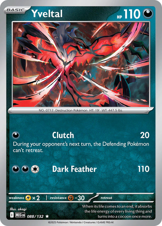 088/132 Yveltal - MEGA EVOLUTION: BASE SET - Pokemon Single Card
