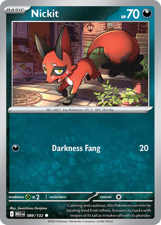 089/132 Nickit - MEGA EVOLUTION: BASE SET - Pokemon Single Card