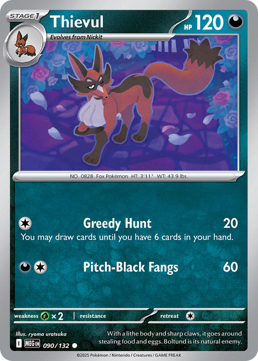 090/132 Thievul - MEGA EVOLUTION: BASE SET - Pokemon Single Card