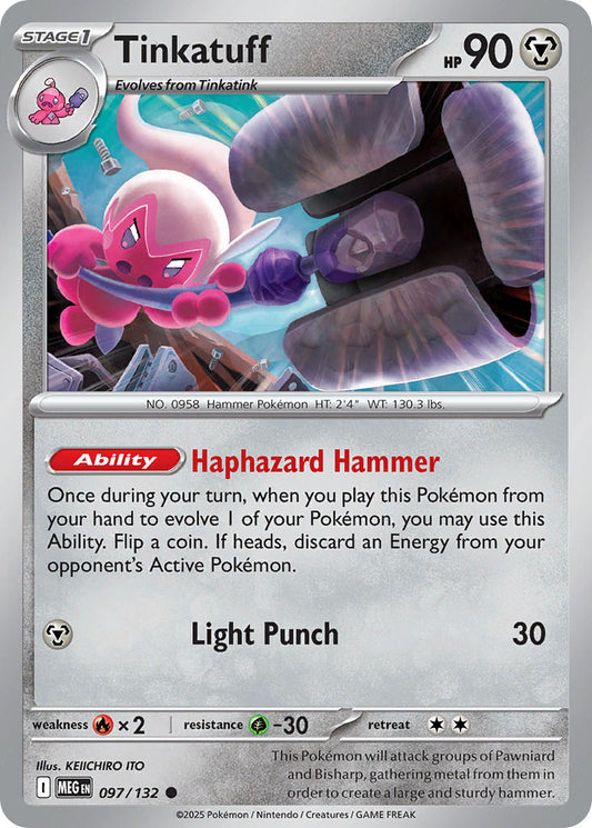 097/132 Tinkatuff - MEGA EVOLUTION: BASE SET - Pokemon Single Card