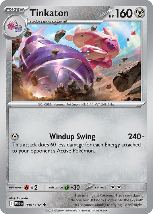 098/132 Tinkaton - MEGA EVOLUTION: BASE SET - Pokemon Single Card