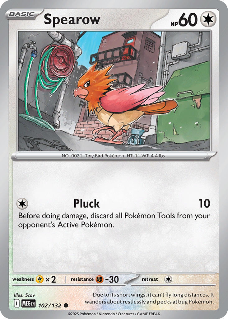 102/132 Spearow - MEGA EVOLUTION: BASE SET - Pokemon Single Card