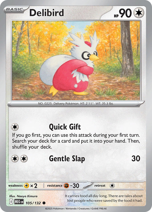 105/132 Delibird - MEGA EVOLUTION: BASE SET - Pokemon Single Card