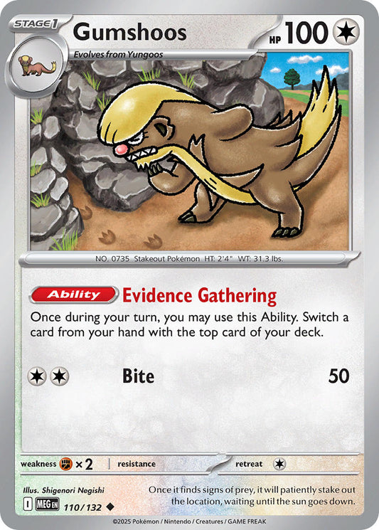 110/132 Gumshoos - MEGA EVOLUTION: BASE SET - Pokemon Single Card