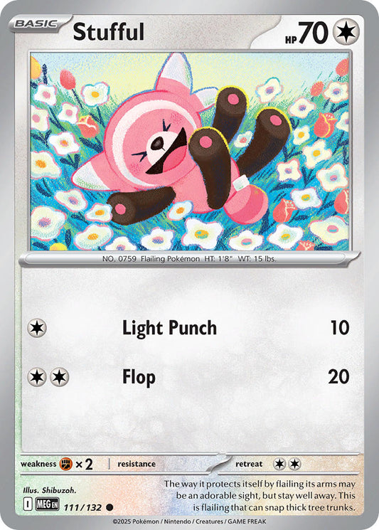 111/132 Stufful - MEGA EVOLUTION: BASE SET - Pokemon Single Card