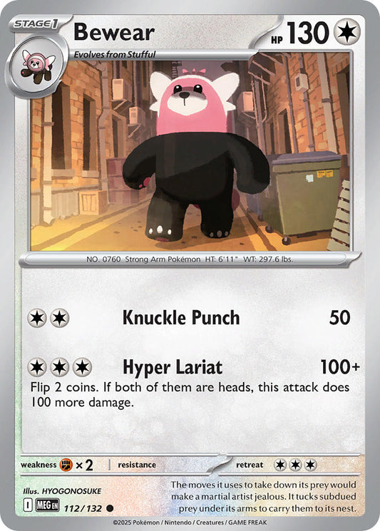 112/132 Bewear - MEGA EVOLUTION: BASE SET - Pokemon Single Card