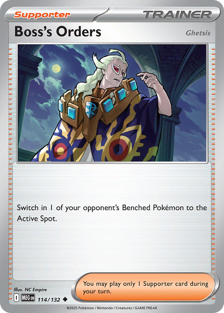 114/132 Boss's Orders - MEGA EVOLUTION: BASE SET - Pokemon Single Card