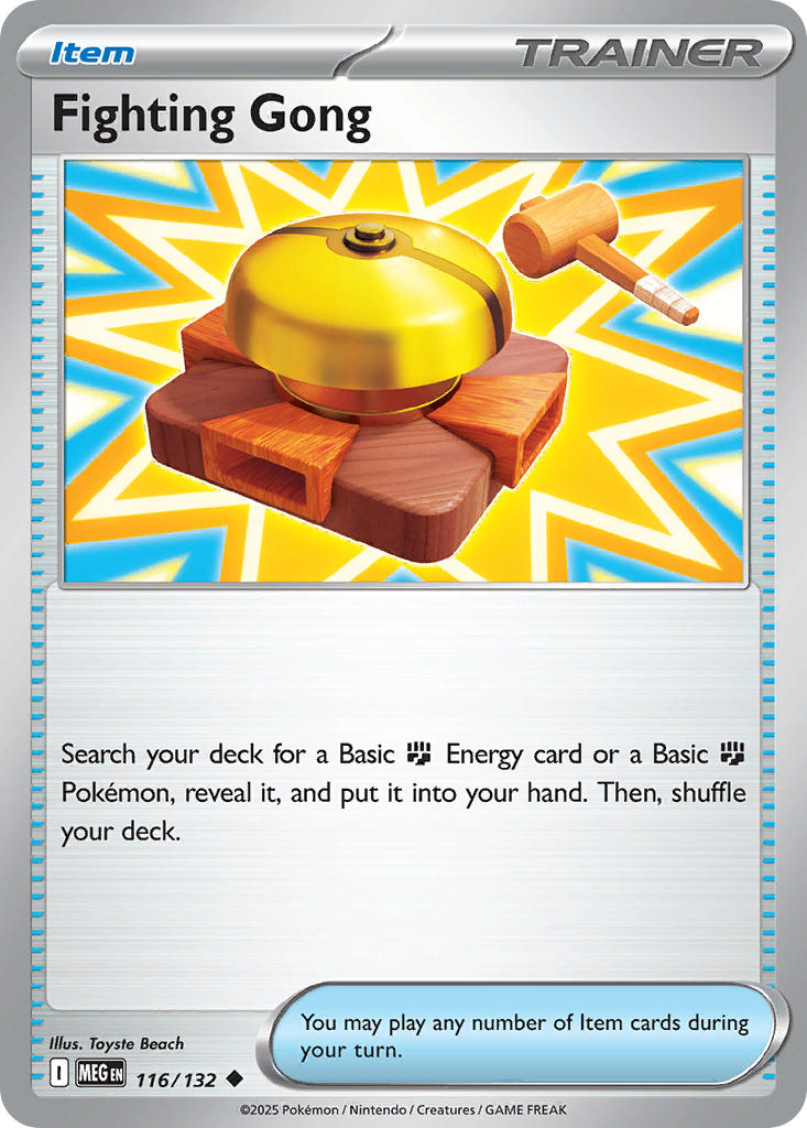 116/132 Fighting Gong - MEGA EVOLUTION: BASE SET - Pokemon Single Card