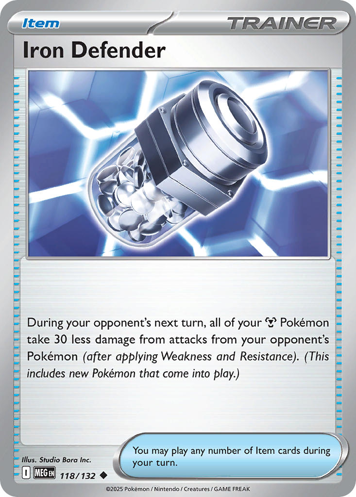 118/132 Iron Defender - MEGA EVOLUTION: BASE SET - Pokemon Single Card
