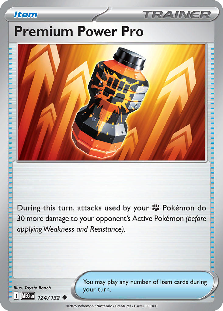 123/132 Premium Power Pro - MEGA EVOLUTION: BASE SET - Pokemon Single Card