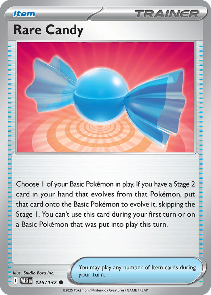125/132 Rare Candy - MEGA EVOLUTION: BASE SET - Pokemon Single Card