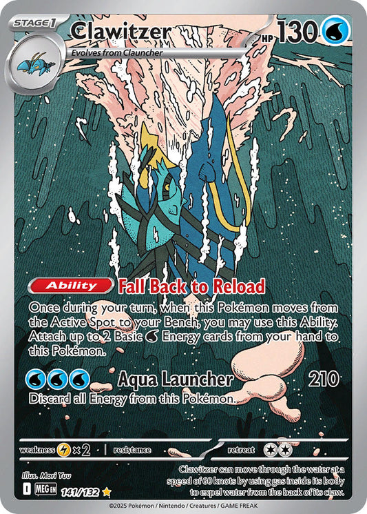 141/132 Clawitzer - MEGA EVOLUTION: BASE SET - Pokemon Single Card