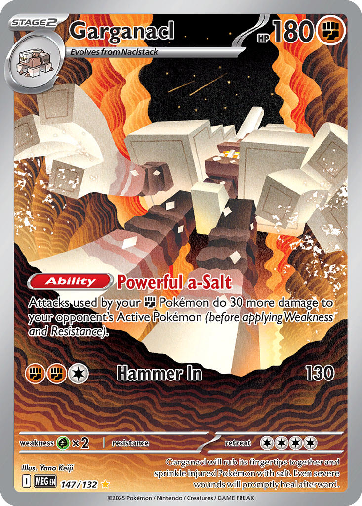 147/132 Garganacl - MEGA EVOLUTION: BASE SET - Pokemon Single Card