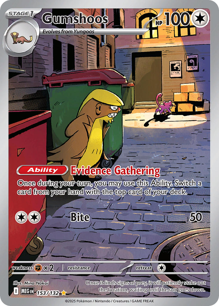 153/132 Gumshoos - MEGA EVOLUTION: BASE SET - Pokemon Single Card