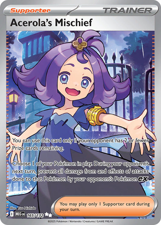 165/132 Acerola's Mischief - MEGA EVOLUTION: BASE SET - Pokemon Single Card