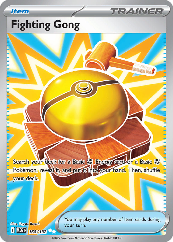 168/132 Fighting Gong - MEGA EVOLUTION: BASE SET - Pokemon Single Card