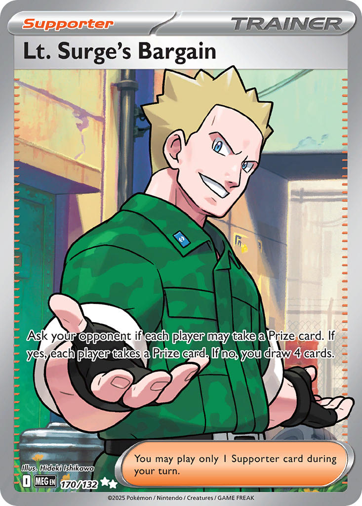 170/132 Lt. Surge's Bargain - MEGA EVOLUTION: BASE SET - Pokemon Single Card