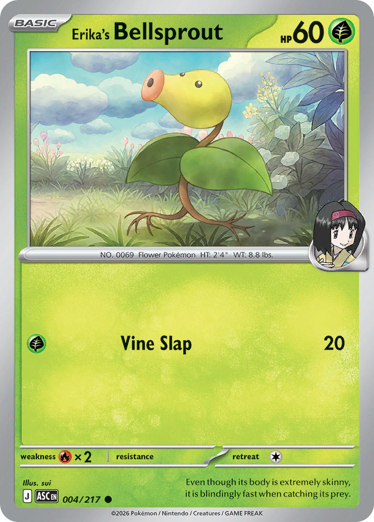 Erika's Bellsprout 004/217 - POKEMON MEGA EVOLUTION: ASCENDED HEROES