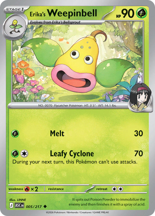 Erika's Weepinbell 005/217 - POKEMON MEGA EVOLUTION: ASCENDED HEROES