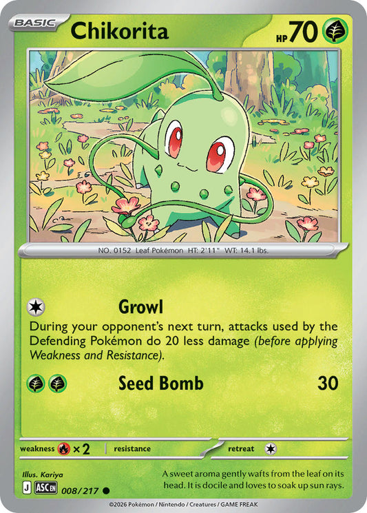 Chikorita 008/217 - POKEMON MEGA EVOLUTION: ASCENDED HEROES