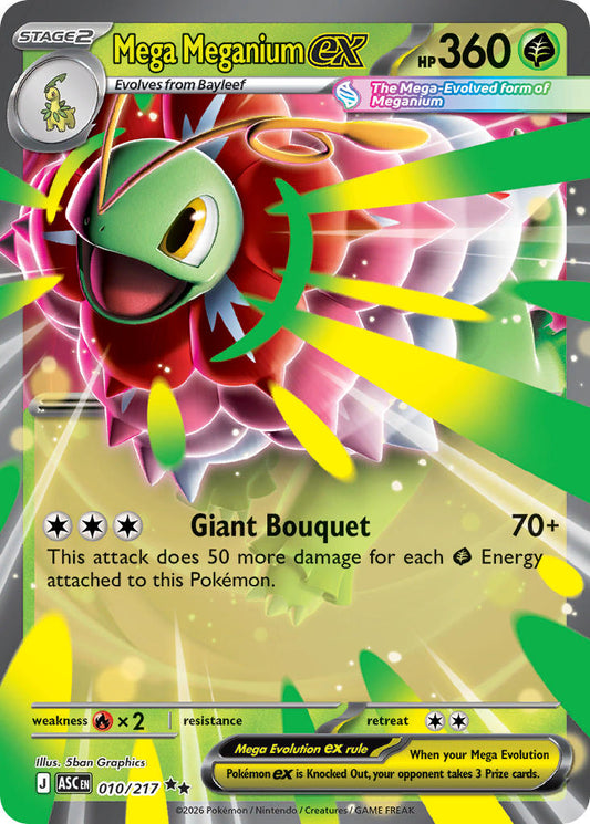 Mega Meganium ex 010/217 - POKEMON MEGA EVOLUTION: ASCENDED HEROES