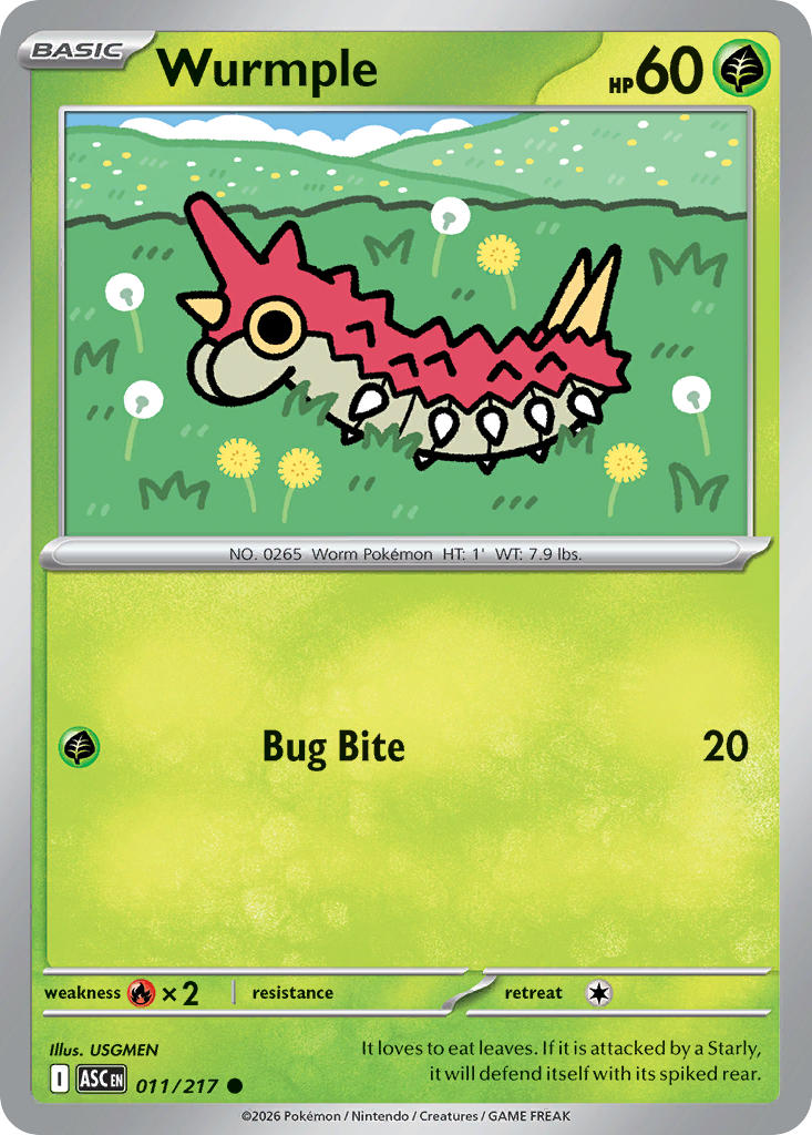 Wurmple 011/217 - POKEMON MEGA EVOLUTION: ASCENDED HEROES