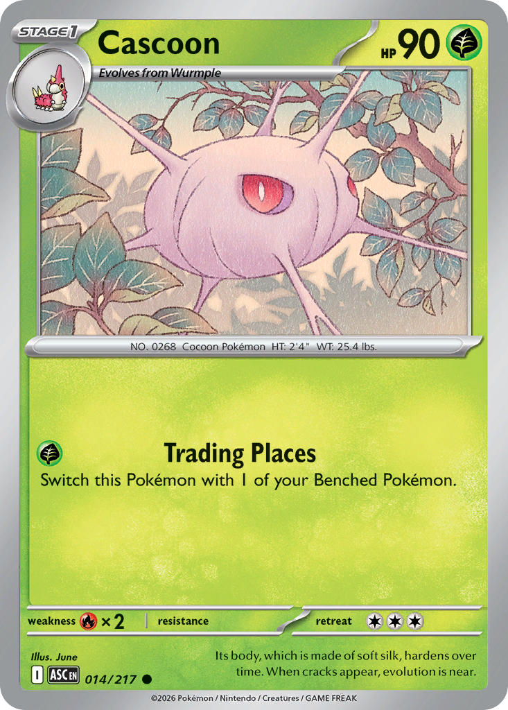 Cascoon 014/217 - POKEMON MEGA EVOLUTION: ASCENDED HEROES