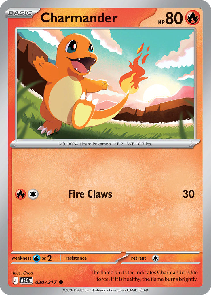 Charmander 020/217 - POKEMON MEGA EVOLUTION: ASCENDED HEROES