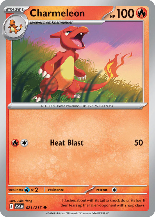 Charmeleon 021/217 - POKEMON MEGA EVOLUTION: ASCENDED HEROES