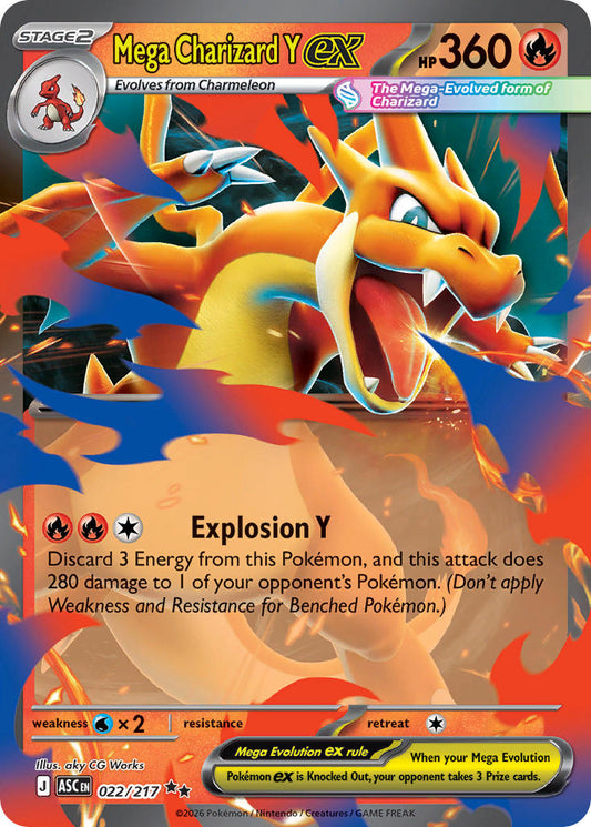 Mega Charizard Y ex 022/217 - POKEMON MEGA EVOLUTION: ASCENDED HEROES