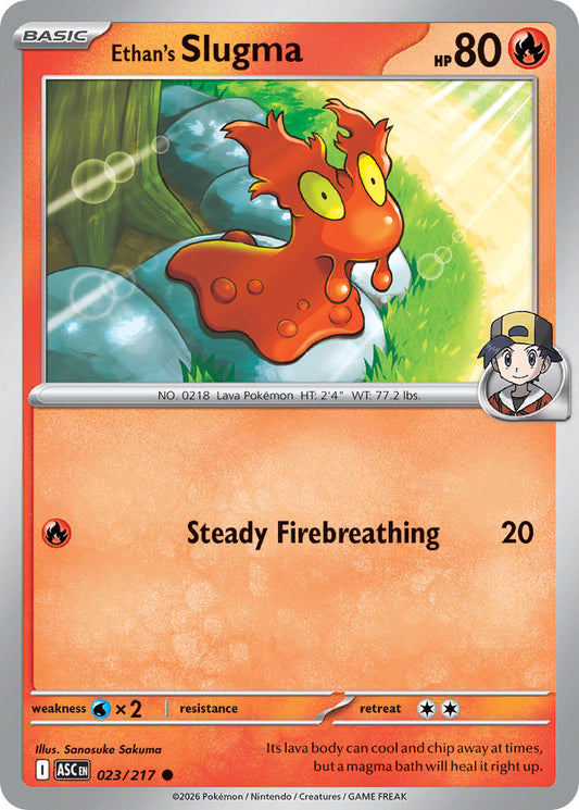 Ethan's Slugma 023/217 - POKEMON MEGA EVOLUTION: ASCENDED HEROES