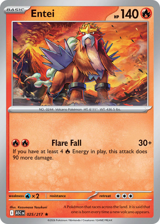 Entei 025/217 - POKEMON MEGA EVOLUTION: ASCENDED HEROES