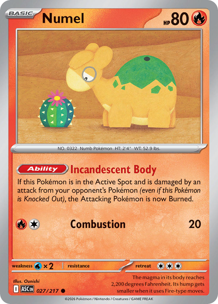 Numel 027/217 - POKEMON MEGA EVOLUTION: ASCENDED HEROES
