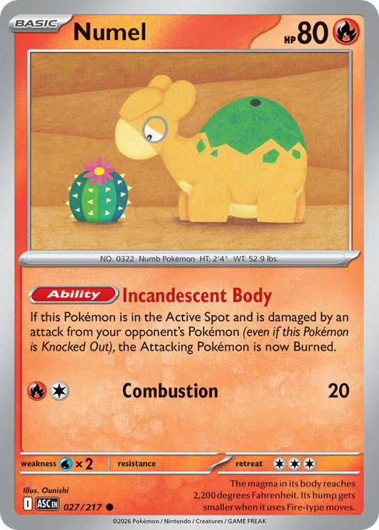 Numel 027/217 - POKEMON MEGA EVOLUTION: ASCENDED HEROES